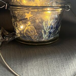 Mason Jars - Glass Jars With Solar Lights. Hand decorated By “Amada“